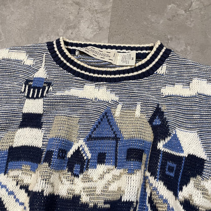 90s Crossings Scenery Made in USA Design Knit