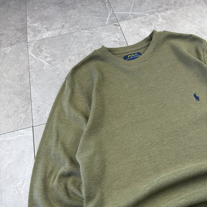 00s~ Polo Ralph Lauren Olive Green Long Sleeve Thermal