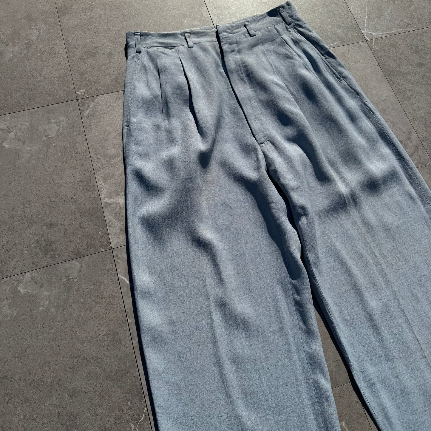 40s Unknown Light Blue Gabardine Slacks