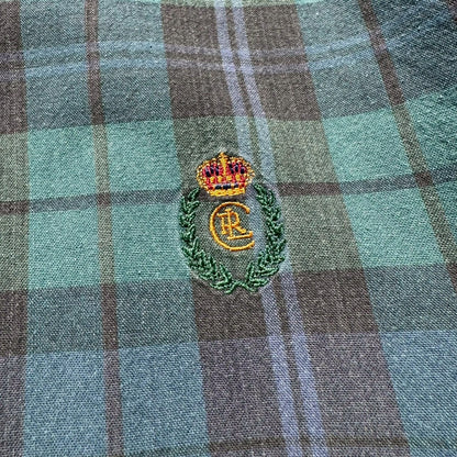 80s Chaps Ralph Laure Checkered Fleece Lined Jacket