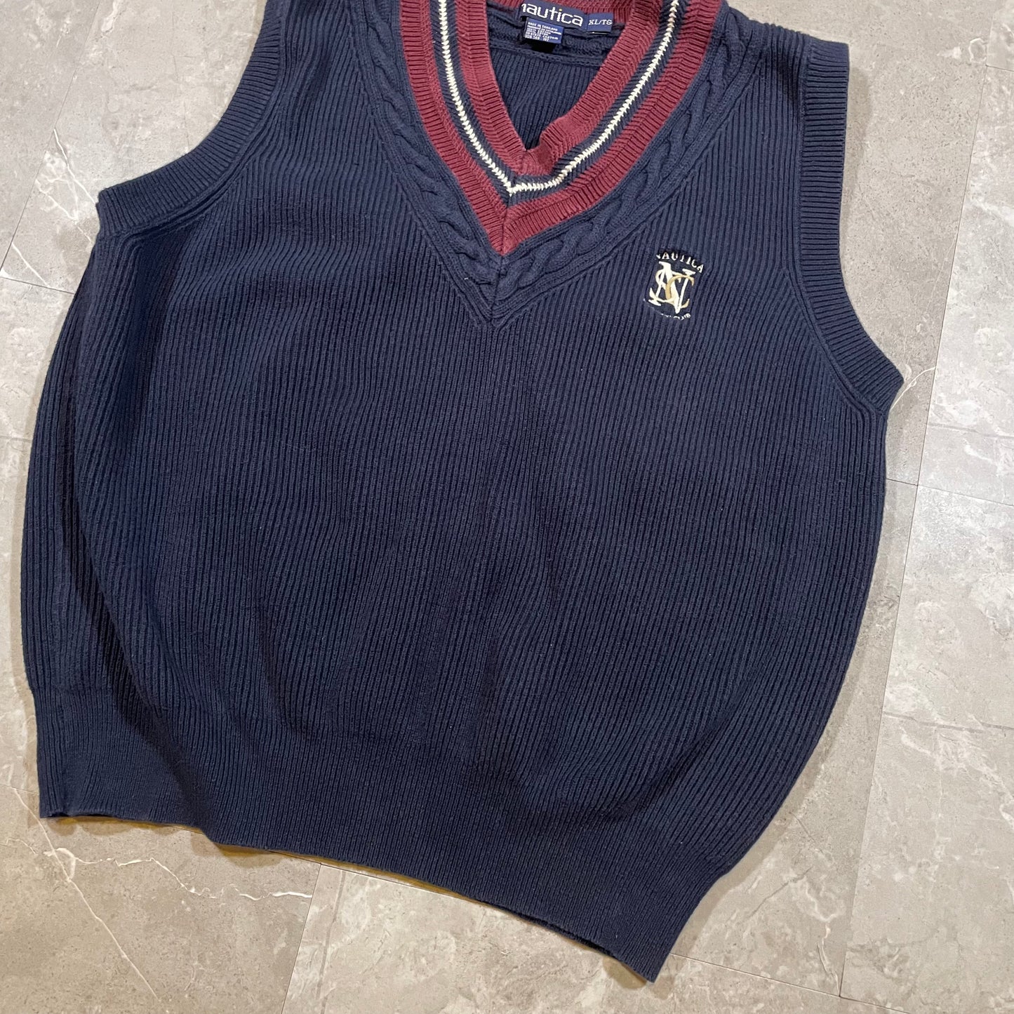 90s Nautica Ribbed Sweater Vest