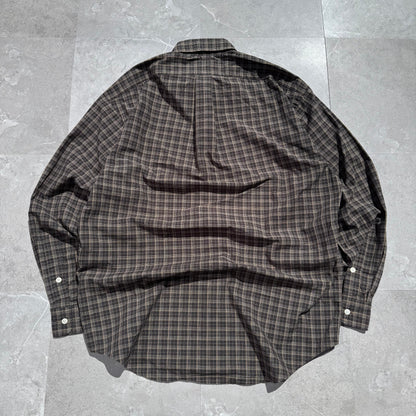 90s-00s Ralph Lauren “Blake” Dark Brown Checkered Button Down Shirt KiiChain Clothing