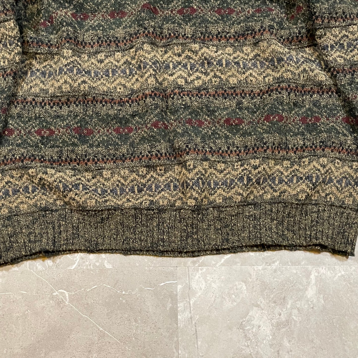 90s Dockers’ Olive Design Knitted Sweater