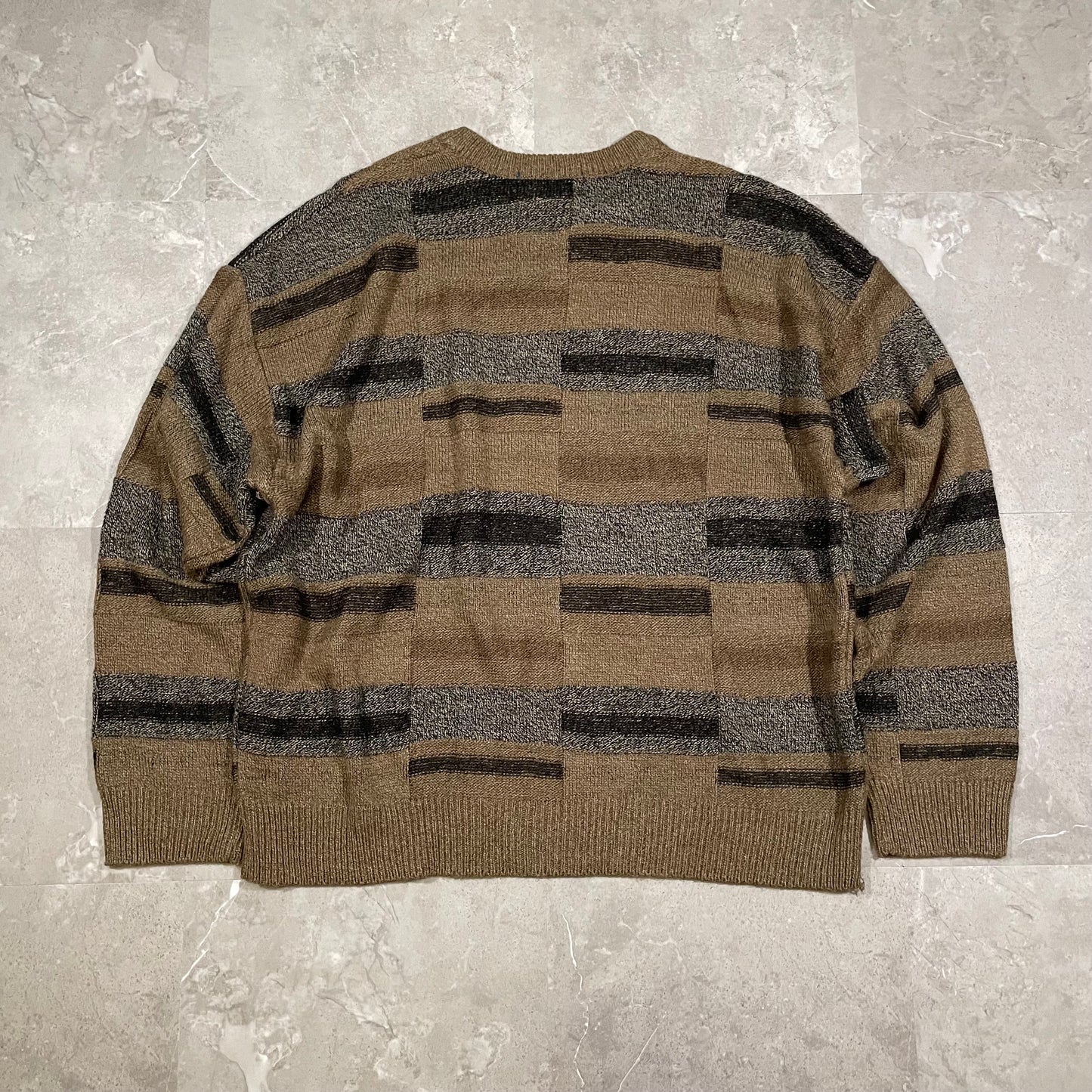 90s-00s Towncraft Block Pattern Knitted Sweater