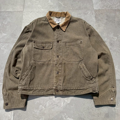 80s-90s Polo Ralph Lauren Corduroy Collar Canvas Trucker Jacket