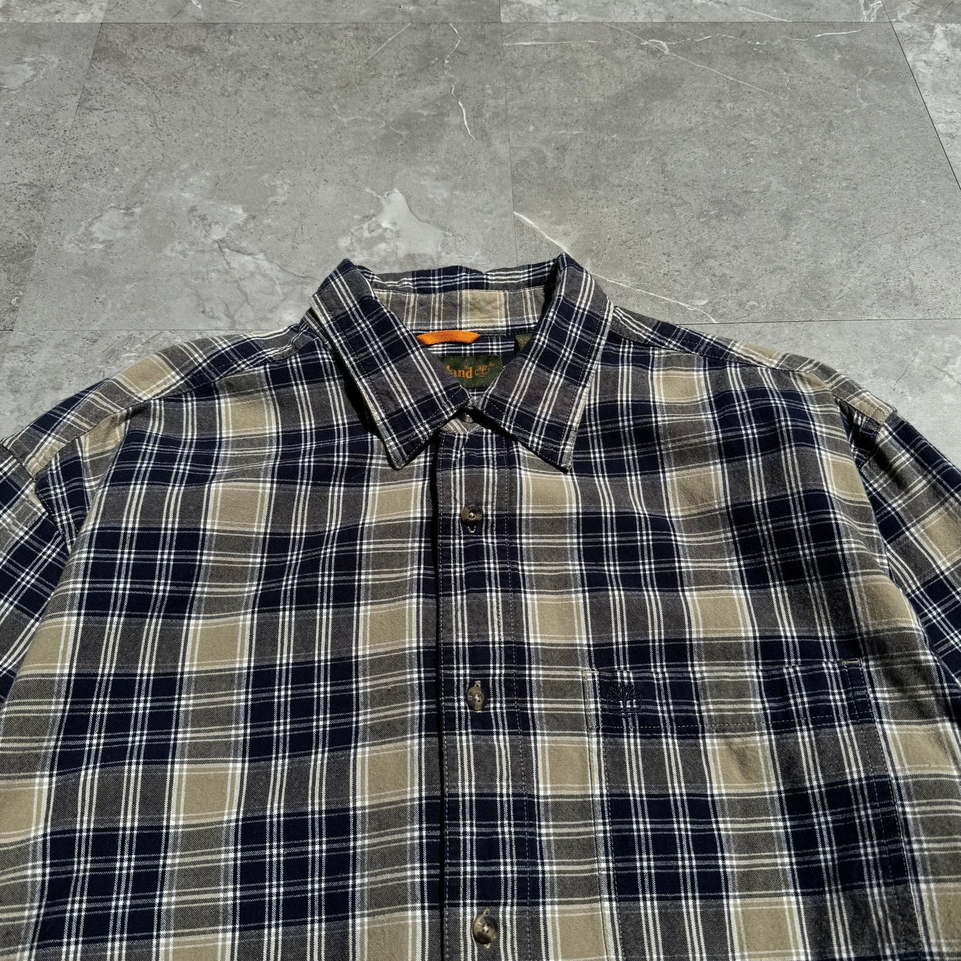 90s Timberland Faded Checkered Long Sleeve Shirt KiiChain Clothing