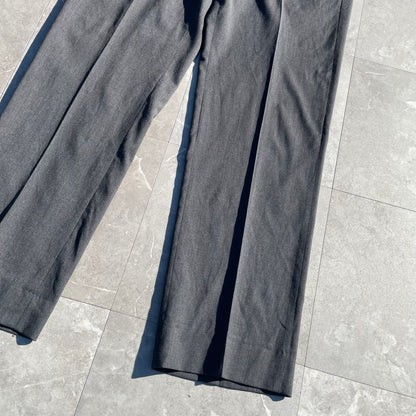 90s-00s Zanella Made in Italy Dark Gray Pleated Slacks Size 38