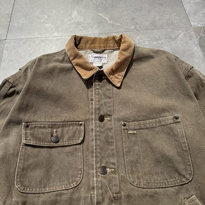 80s-90s Polo Ralph Lauren Corduroy Collar Canvas Trucker Jacket