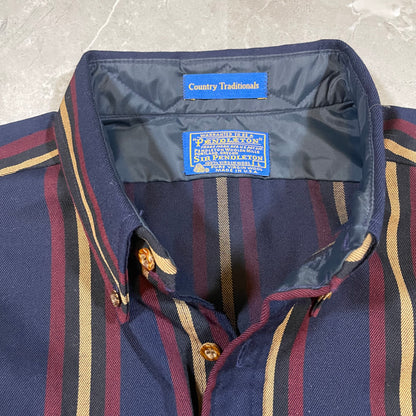 70s Pendleton Wool Striped Button Down Shirt