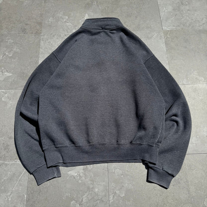 90s Russell Athletic Half-Zip Dark Gray Sweatshirt KiiChain Clothing