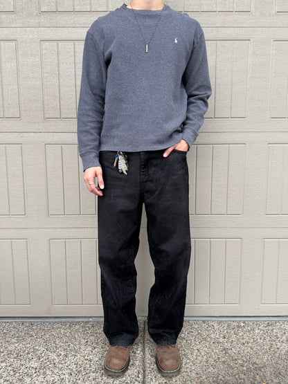 00s Polo Ralph Lauren Dark Gray Long Sleeve Thermal