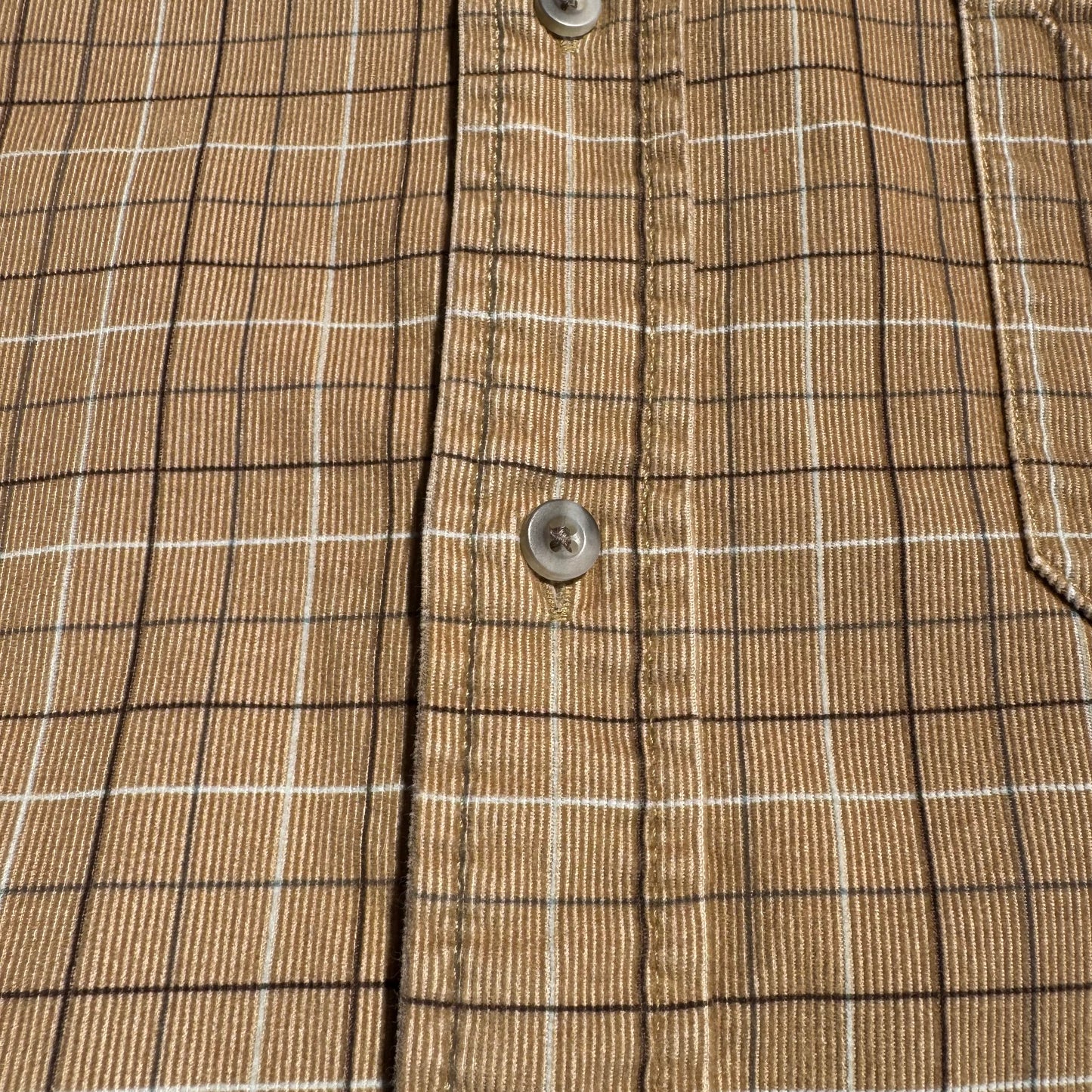 00s Eddie Bauer Corduroy Checkered Button Down Shirt KiiChain Clothing