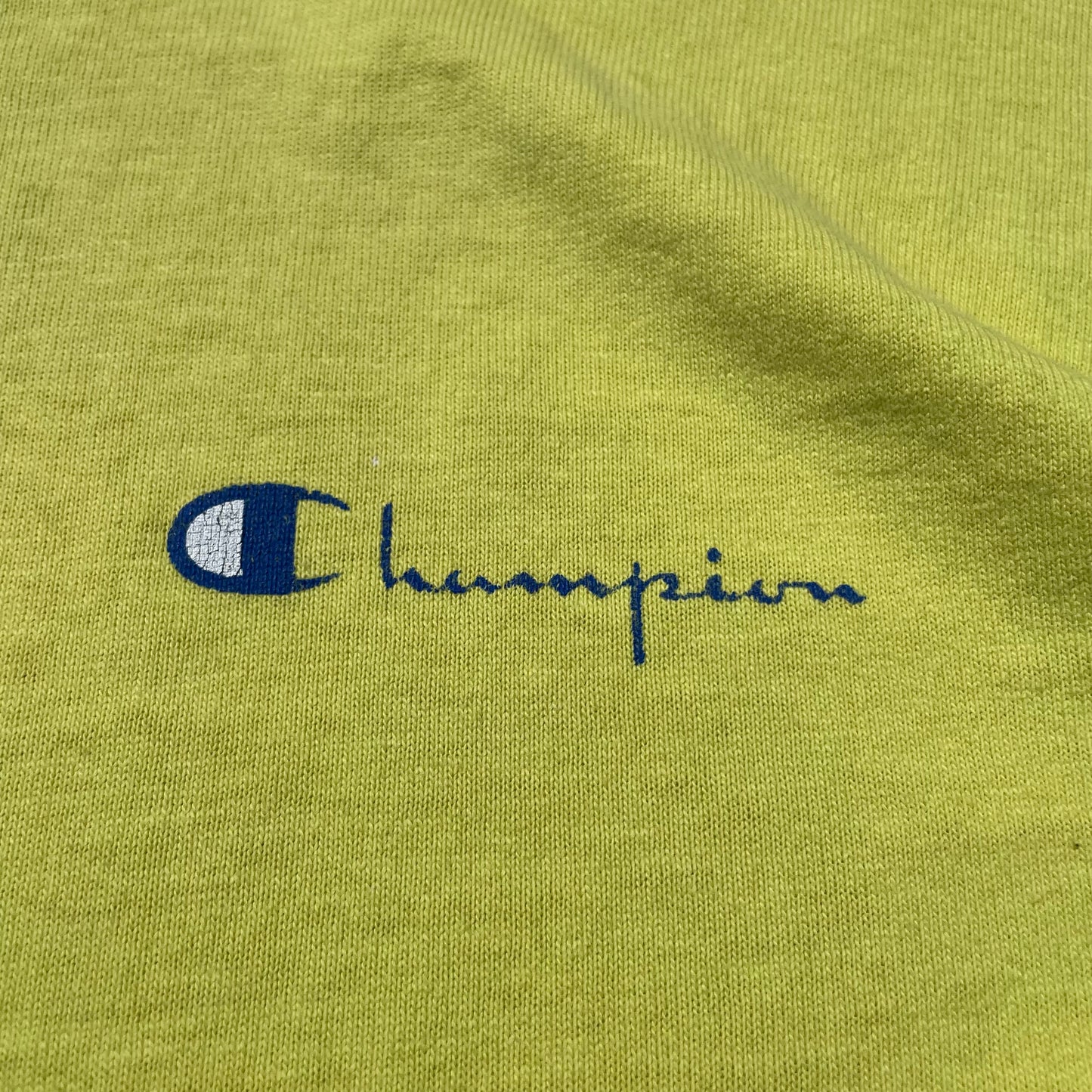 80s Champion Made in USA Neon Yellow T-Shirt