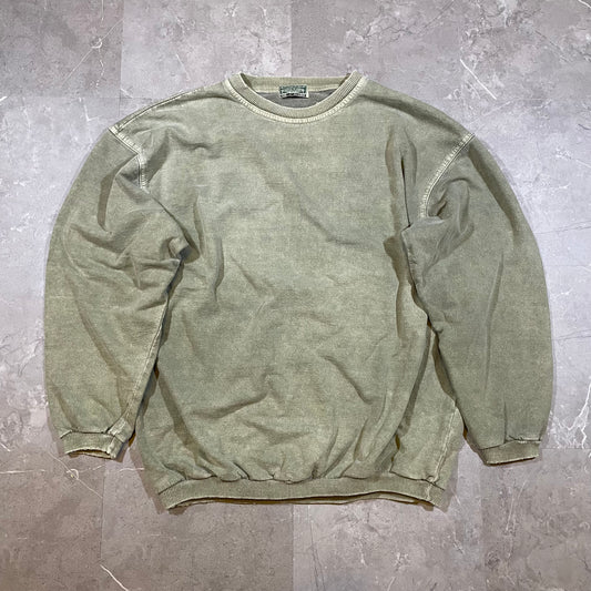 90s McIntosh & Seymour Made in USA Washed Olive Sweater