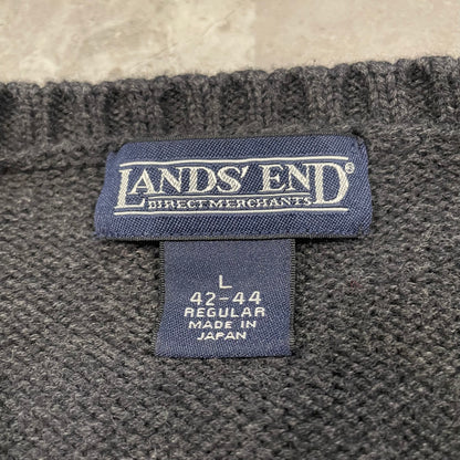 90s Land’s End Made in Japan Cotton Knitted Vest