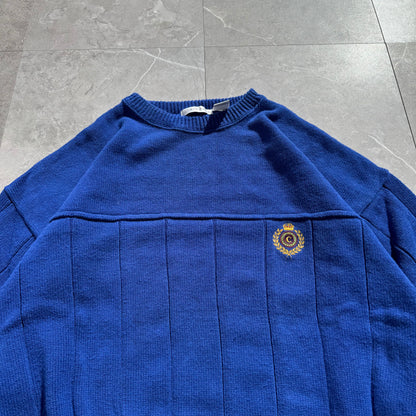 90s Claiborne Made in USA Blue Cotton Knit