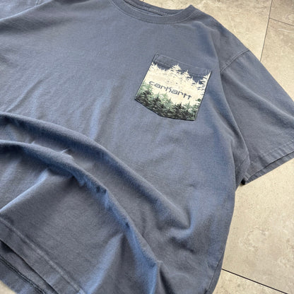 00s Carhartt Blue Forest Graphic Pocket T-Shirt