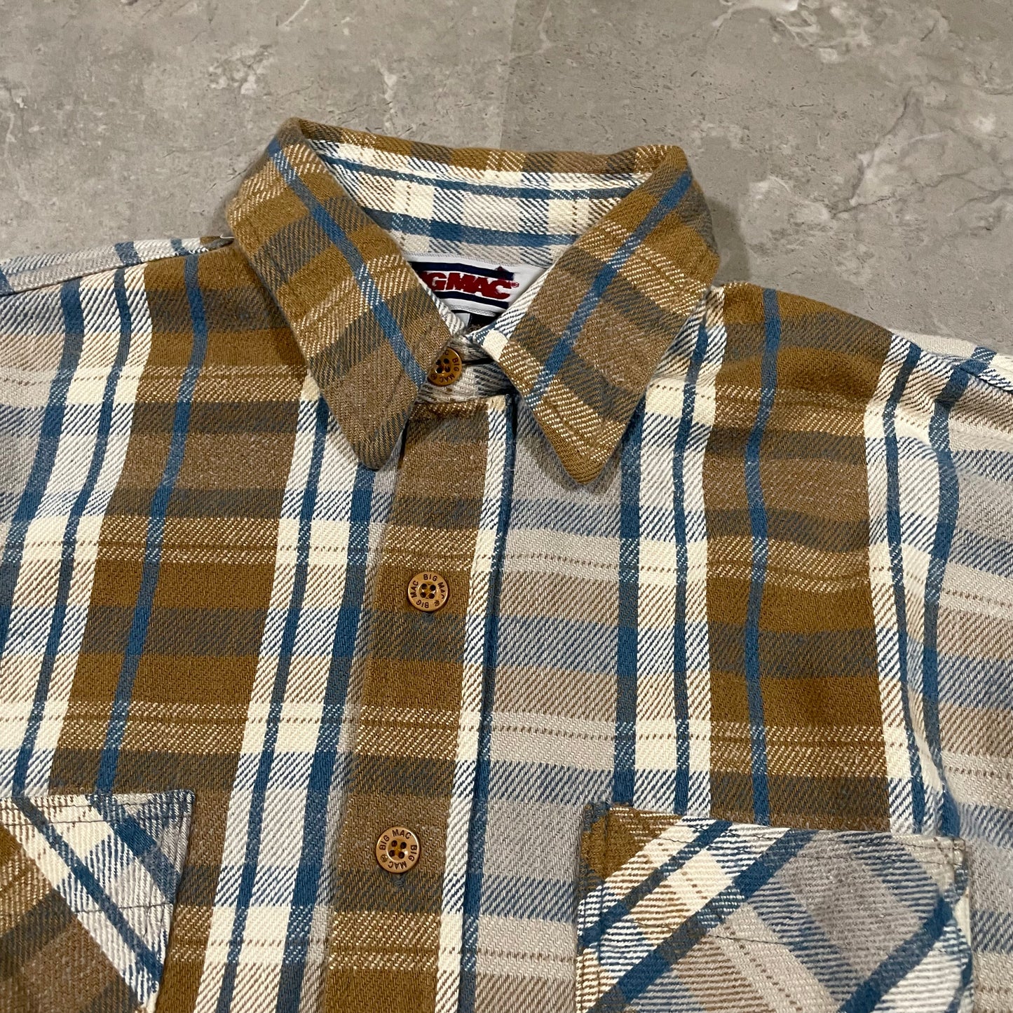 80s Big Mac Brown Checkered Flannel Shirt