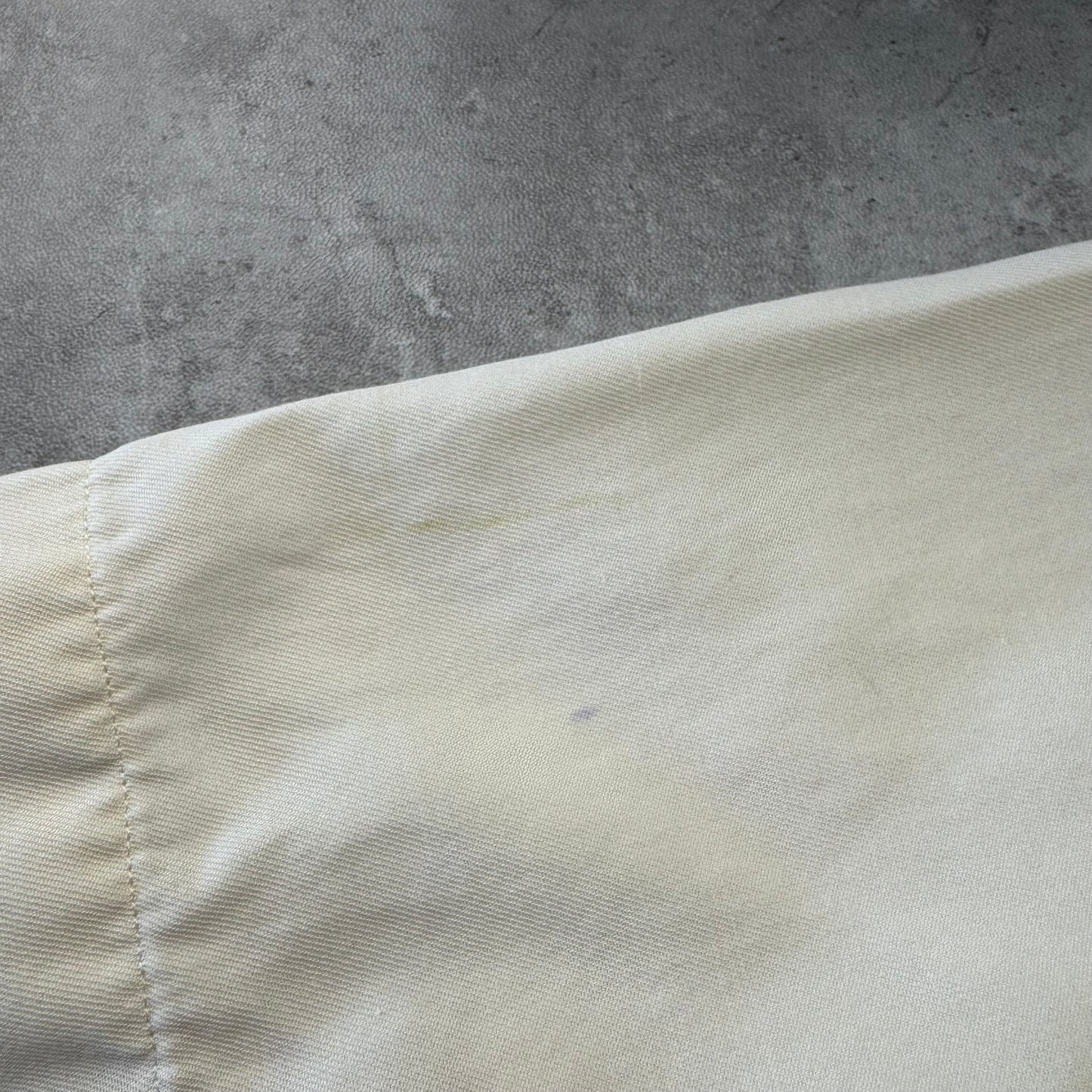 00s Polo by Ralph Lauren Caldwell No-Pony Cream Silk x Cotton Open Collar Shirt XL