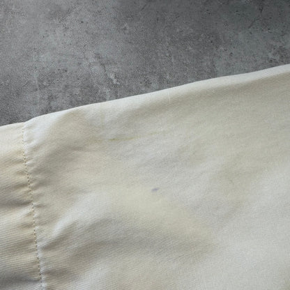 00s Polo by Ralph Lauren Caldwell No-Pony Cream Silk x Cotton Open Collar Shirt XL