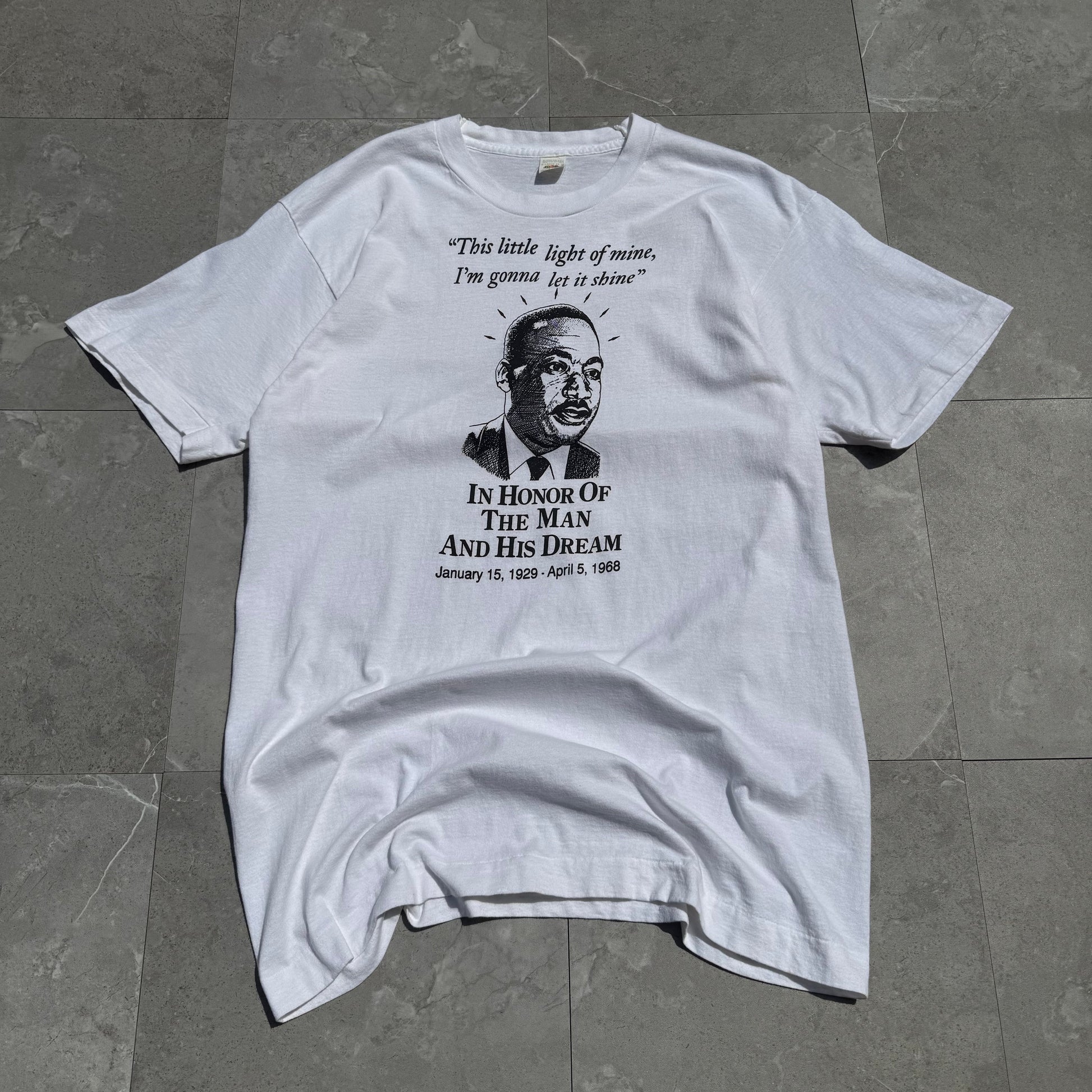80s-90s Fruit of the Loom Made in USA Martin Luther King Single Stitch Tee KiiChain Clothing