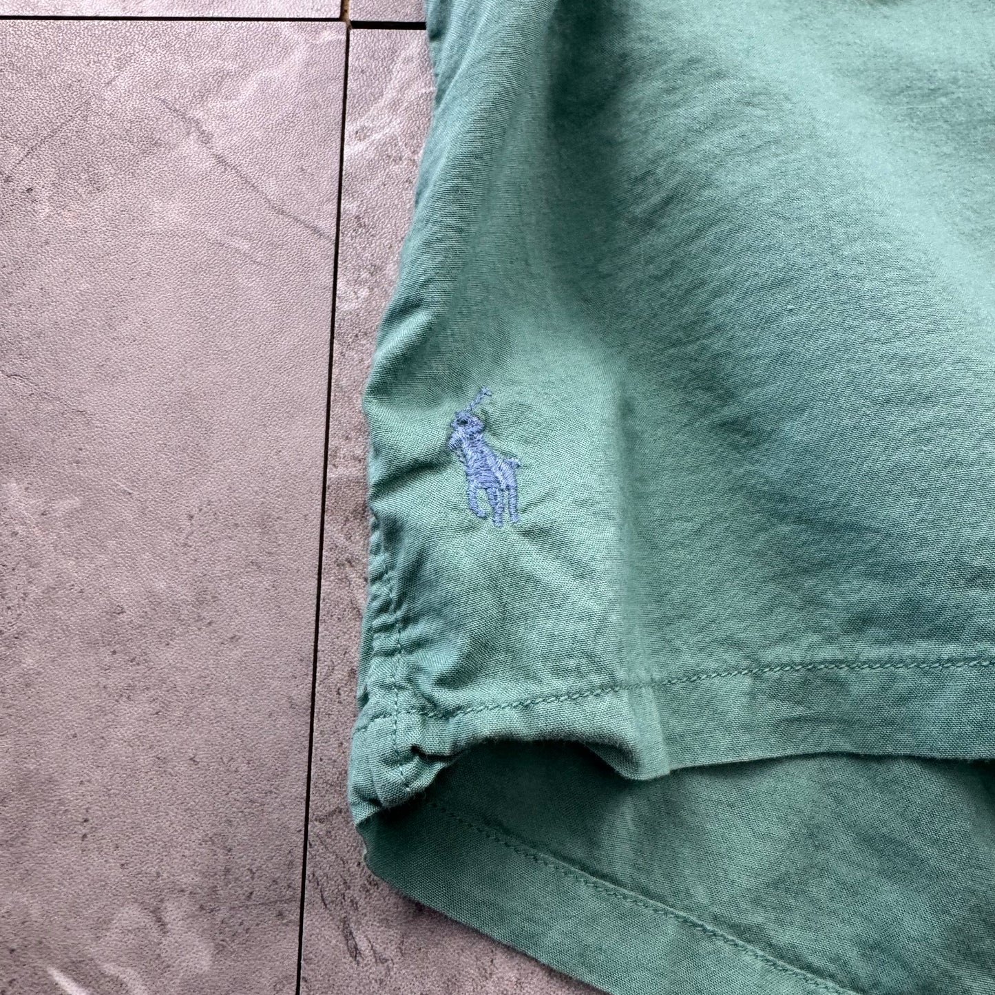 00s~ Polo Ralph Lauren Classic Fit Rare Mint Green Open Collar Shirt