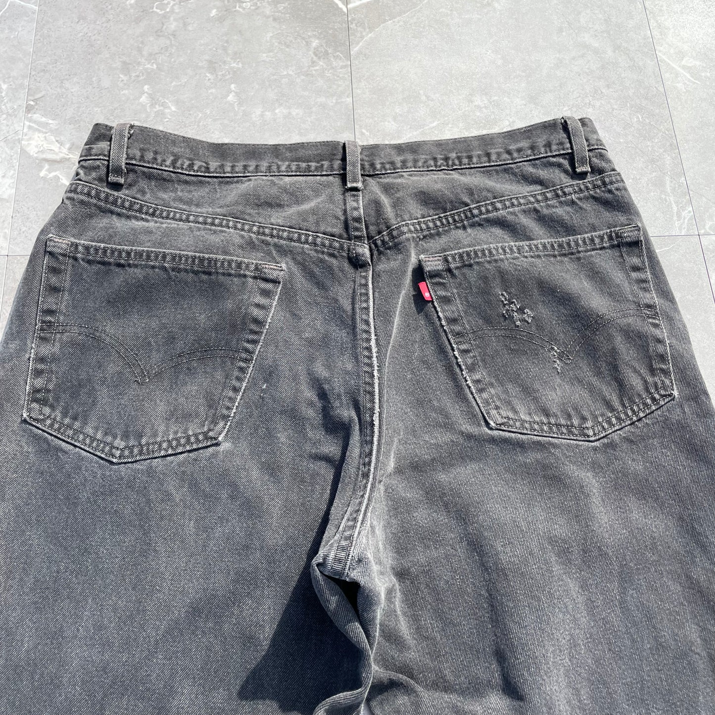 90s Levi's 550 Made in USA Black Denim 40x30