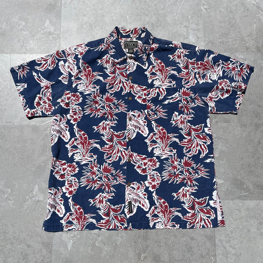 90s-00s US Expedition Faded Floral Hawaiian Shirt