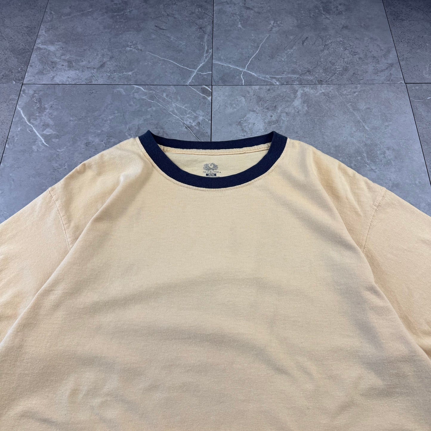 00s Fruit of the Loom Yellow Ringer T-Shirt