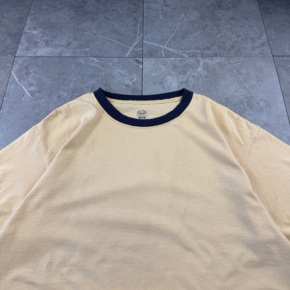 00s Fruit of the Loom Yellow Ringer T-Shirt