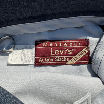 80s Levi's Blue/Grey Made in USA Action Slacks