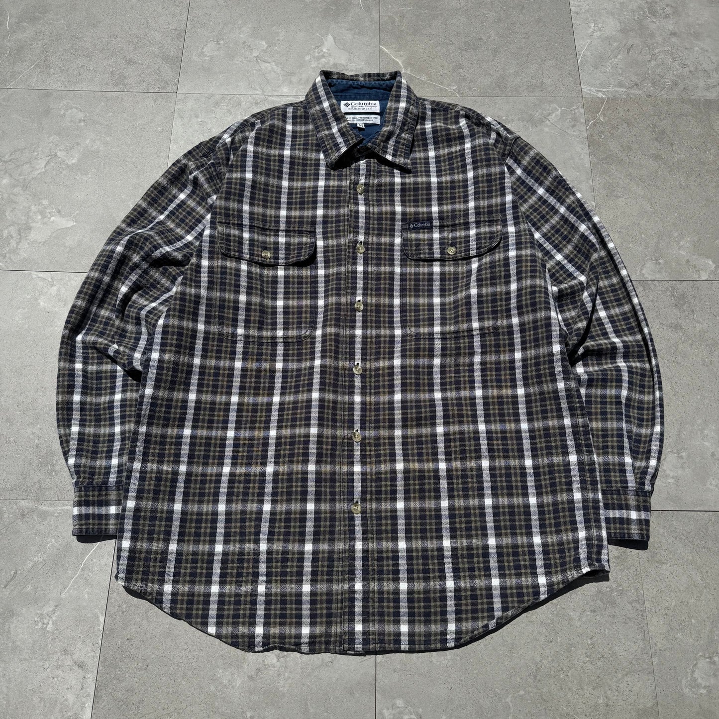 00s Columbia Checkered Double Pocket Shirt KiiChain Clothing