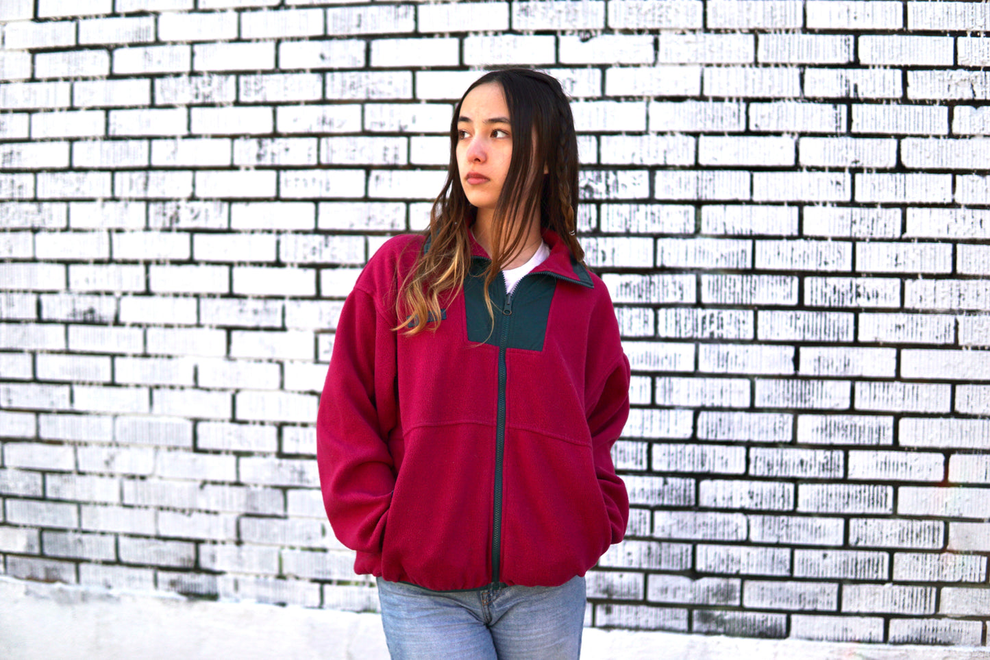 90s Women’s Columbia Pink Fleece Jacket