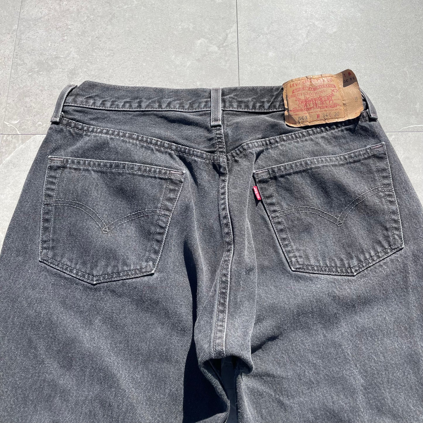 90s Levi's 501 Made in USA Black Denim 34x30