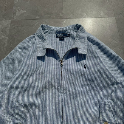 00s Ralph Lauren Rare Seersucker Light Weight Harrington Jacket