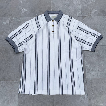 00s Cutter & Buck Striped Polo Shirt