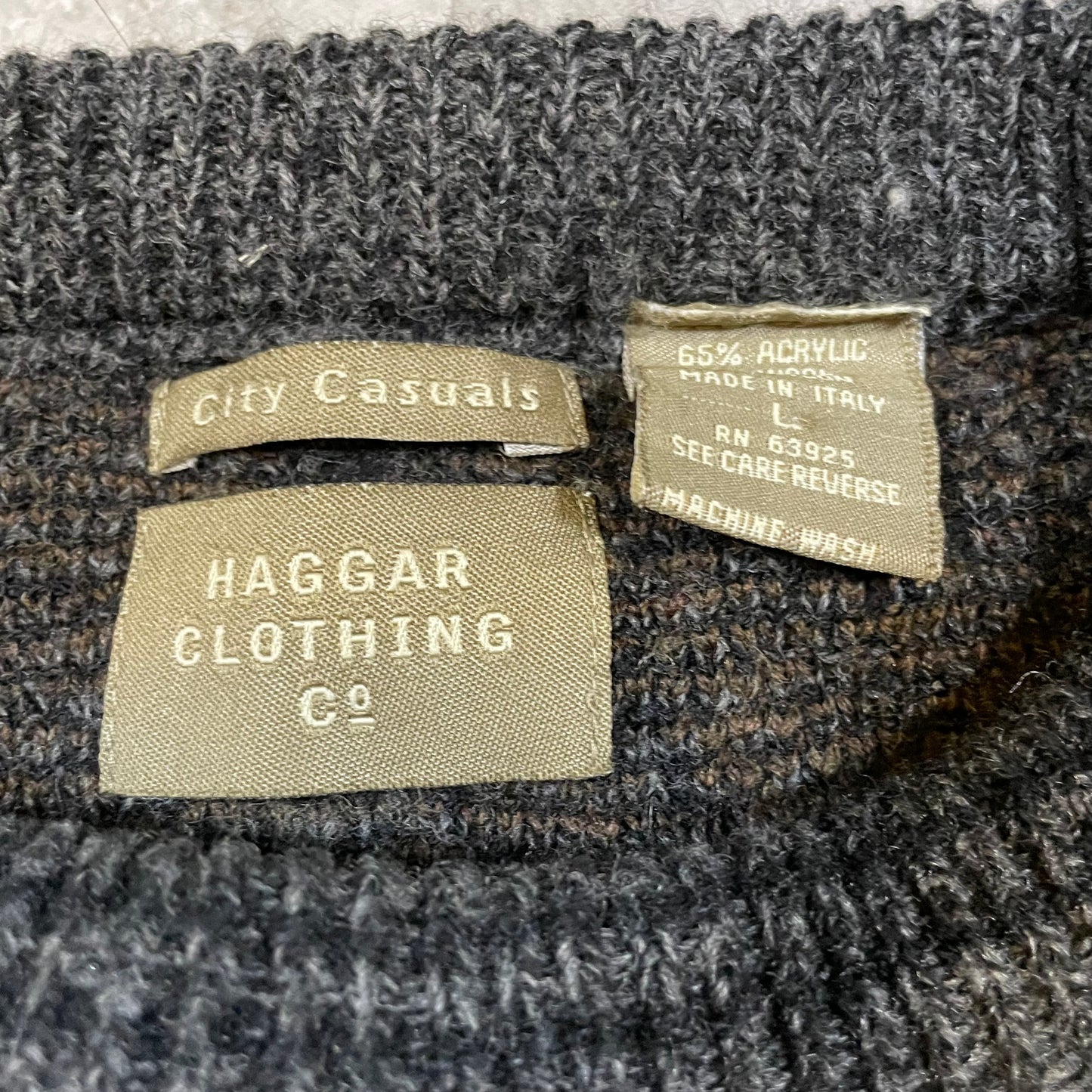 90s Haggar Wool-Blend Design Knit