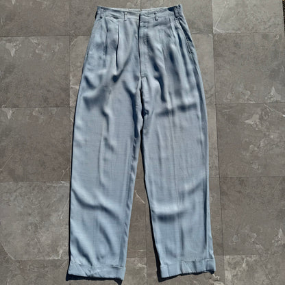 40s Unknown Light Blue Gabardine Slacks