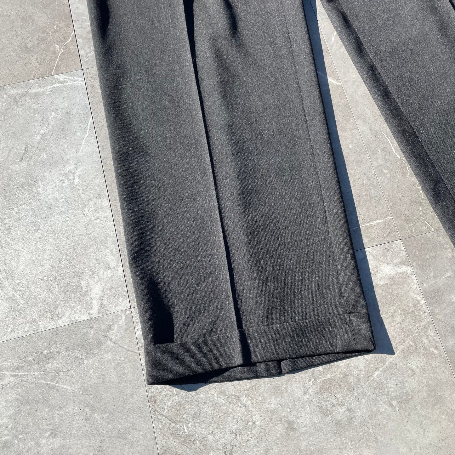 70s-80s Jos.A.Bank Made in USA Two-Tuck Wide Leg Pleated Pure Wool Slacks