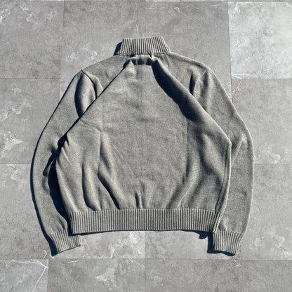 90s Ralph Lauren “Exclusive of Decoration” Gray Half-Zip Knit Pullover