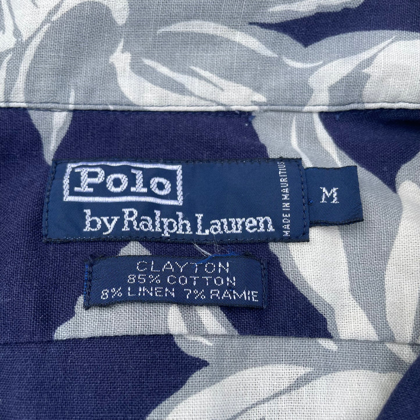 90s Ralph Lauren Clayton Navy Lilly Floral Hawaiian Shirt