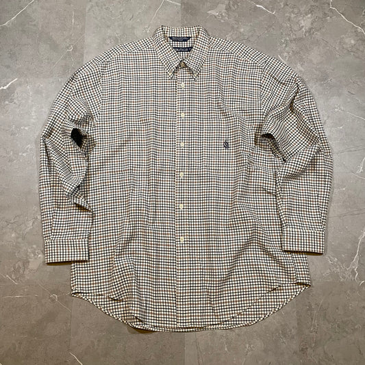 90s Nautica Heavyweight Checkered Button Down Shirt