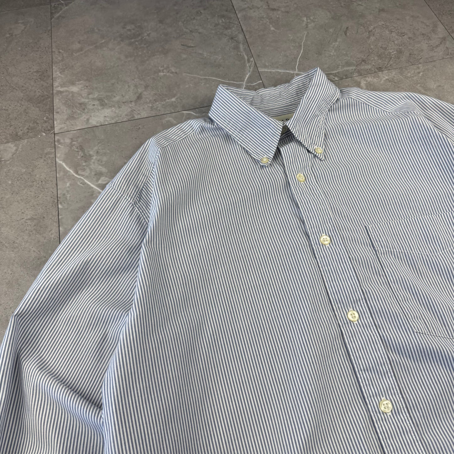 90s Old Gap Light Blue Striped Button Down Shirt