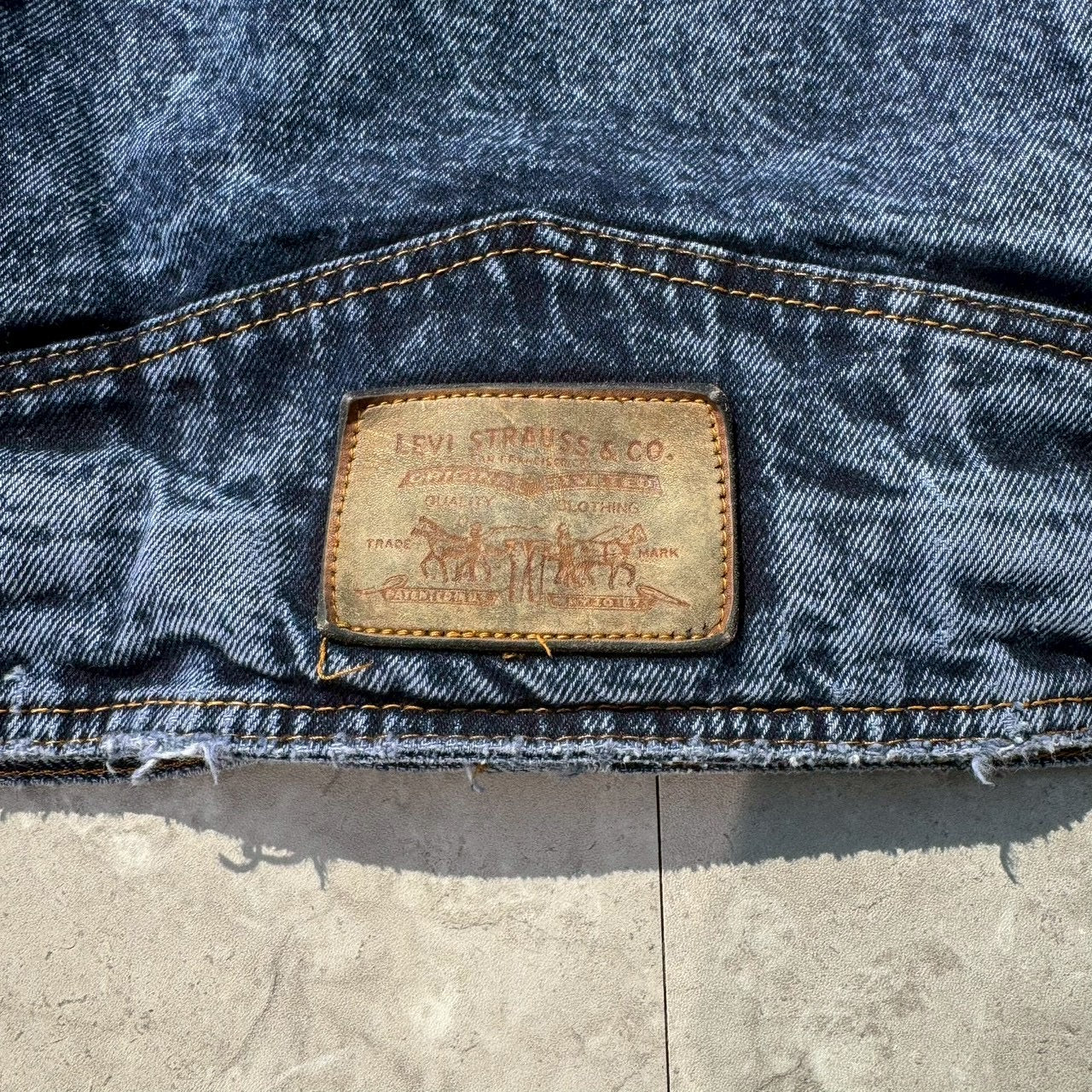 80s-90s Levi's 75066 Made in USA Dyed Denim Jacket