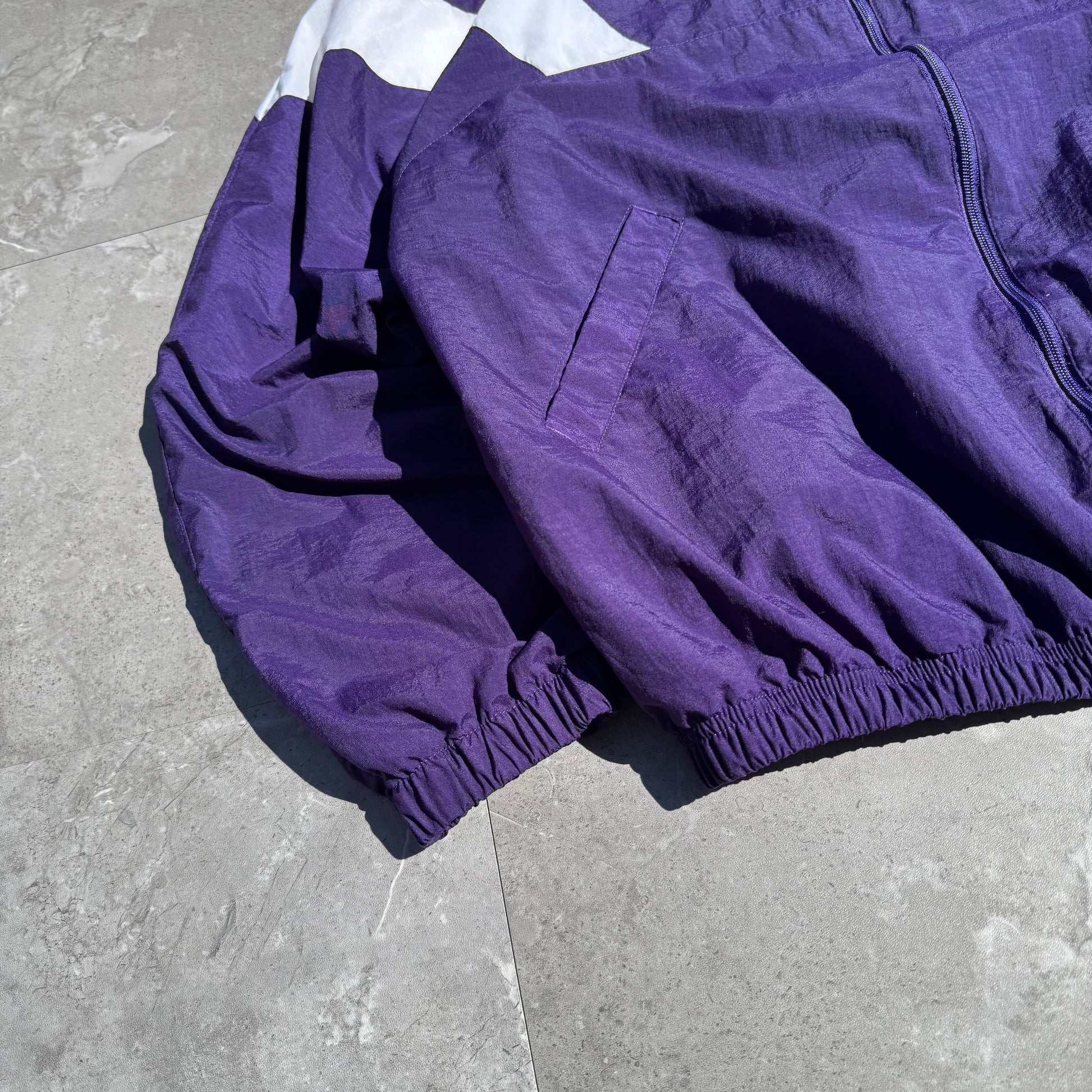 90s Russell Athletic Purple Zip-Up Windbreaker Jacket KiiChain Clothing