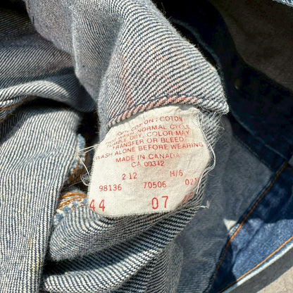 80s Levi’s 70506 Type III Made in Canada Dark Blue Denim Jacket