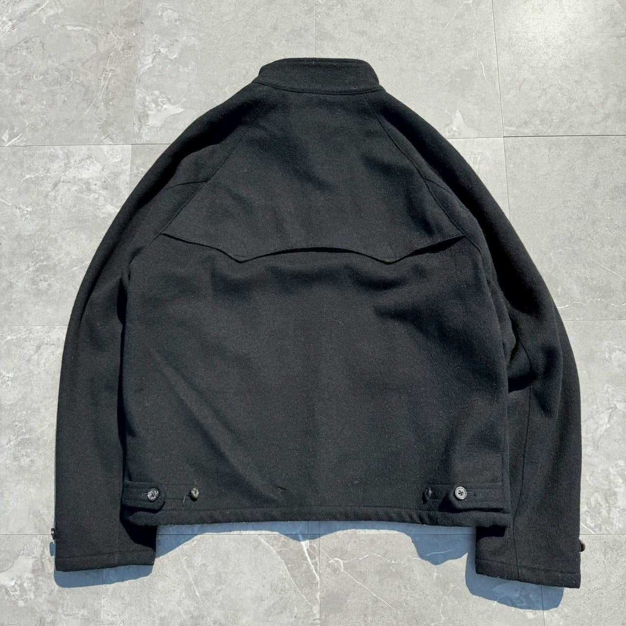 00s Ralph Lauren Black Wool Harrington Jacket