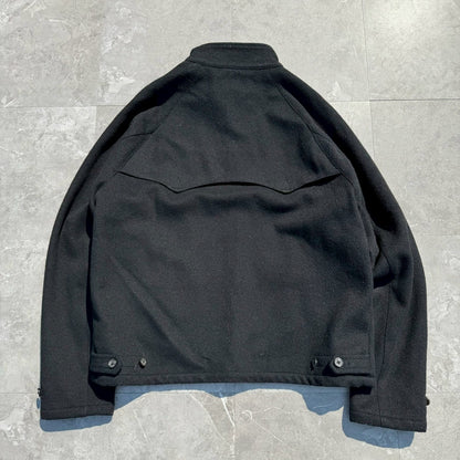 00s Ralph Lauren Black Wool Harrington Jacket