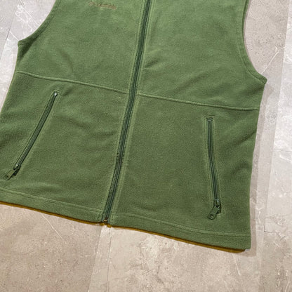 00s Columbia Green Zip Fleece Vest