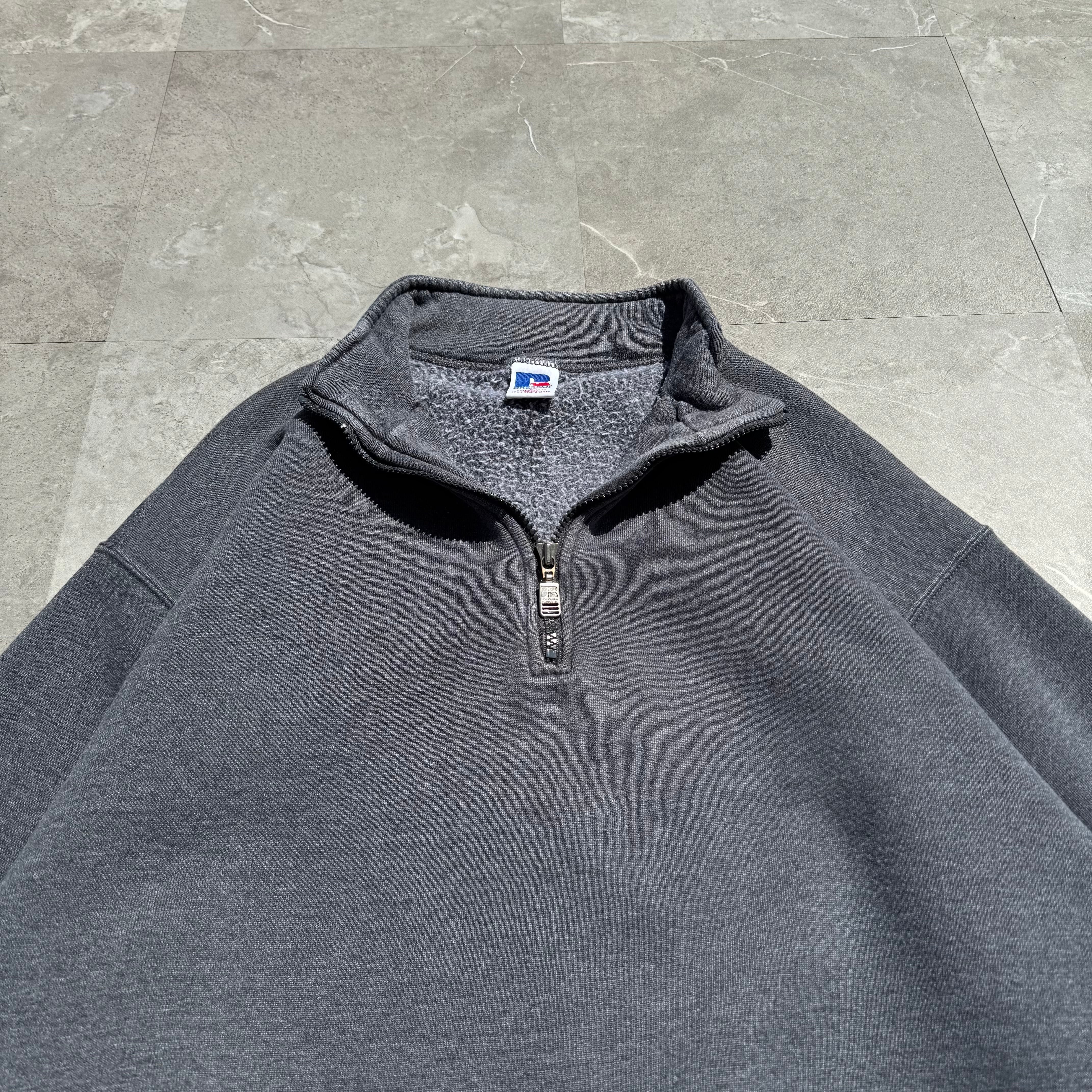 Vintage 90s Russell Athletic Mens XL Spell Out Boxy Fit Half Zip